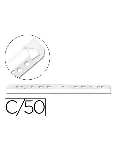 TIRA MULTITALADRO AUTOADHESIVA Q-CONNECT PARA DOCUMENTOS A-4 Y A-5 PACK DE 50 UNIDADES