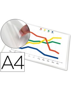 FUNDA AUTOADHESIVA Q-CONNECT TAMAÑO A-4 210X297MM PACK DE 5 UNIDADES
