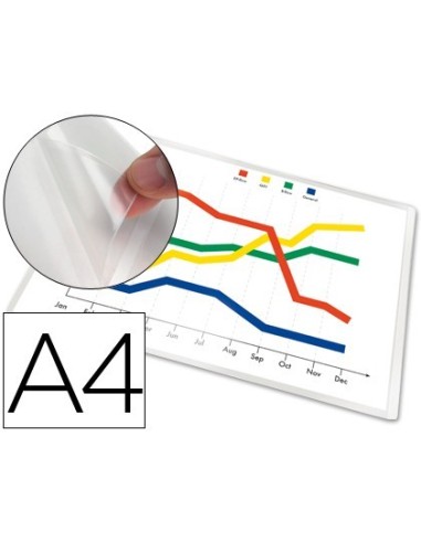 FUNDA AUTOADHESIVA Q-CONNECT TAMAÑO A-4 210X297MM PACK DE 5 UNIDADES