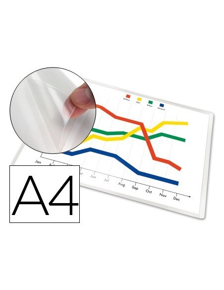 FUNDA AUTOADHESIVA Q-CONNECT TAMAÑO A-4 210X297MM PACK DE 5 UNIDADES