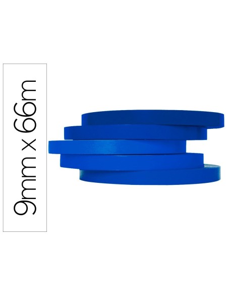 CINTA ADHESIVA Q-CONNECT 66M X 9MM AZUL PARA CERRAR BOLSAS