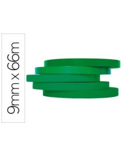 CINTA ADHESIVA Q-CONNECT 66M X 9MM VERDE PARA CERRAR BOLSAS