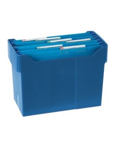 SOPORTE SOBREMESACARPETAS COLGANTES AZUL DE POLIESTIRENO PARA FORMATO DIN A4 CAPACIDAD 20 CARPETAS