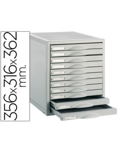 FICHERO CAJONES DE SOBREMESA 8211C 356X316X362 MM 11 CAJONES COLOR GRIS