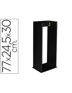 CENICERO METALICO CON REJILLA PARA ARENA NEGRO 77X24,5X30 CM