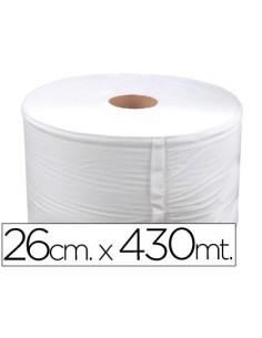 PAPEL SECAMANOS INDUSTRIAL 26 CMS DE ANCHO X 400 MTS APROX DIAMETRO 33,5 CM PARA EL DISPENSADOR 46826