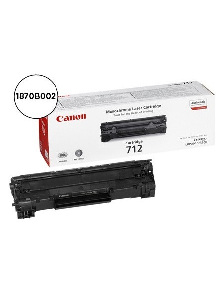 TONER CANON CRG712 NEGRO LASER LBP3010/3100