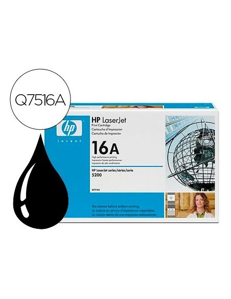TONER HP 16A NEGRO -12000PAG- LASERJET 5200