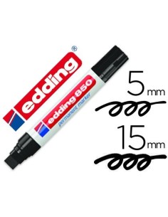 ROTULADOR EDDING MARCADOR PERMANENTE 850 NEGRO PUNTA BISELADA 5-15 MM RECARGABLE