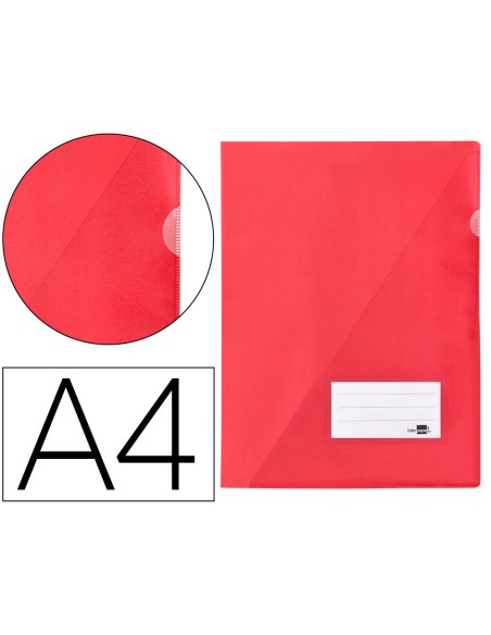 CARPETA LIDERPAPEL DOSSIER A4 UÑERO ROJA