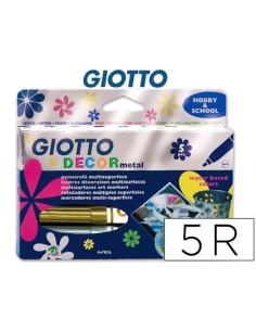 ROTULADOR GIOTTO DECOR METAL CAJA DE 5 ROTULADORES