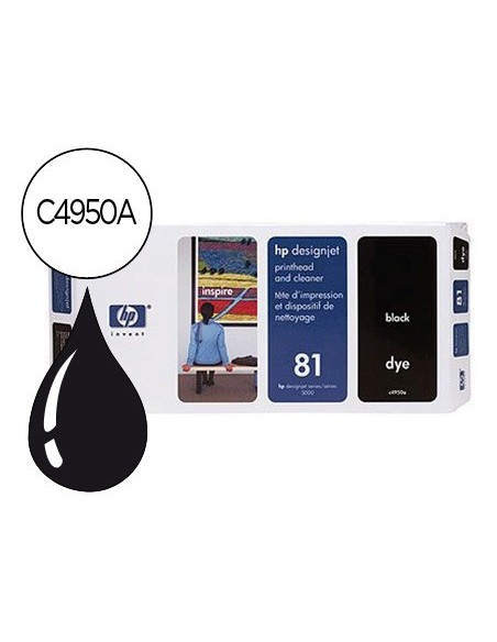 CABEZAL HP N.81 NEGRO CON LIMPIADOR DE CABEZAL DESIGNJET 5000/5500