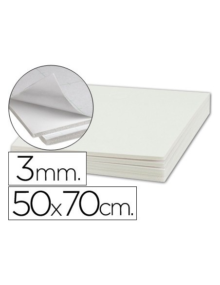 CARTON PLUMA LIDERPAPEL ADHESIVO 1 CARA 50X70 CM ESPESOR 3 MM
