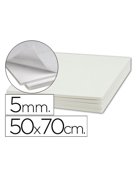 CARTON PLUMA LIDERPAPEL ADHESIVO 1 CARA 50X70 CM ESPESOR 5 MM