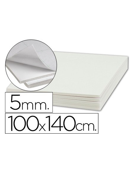 CARTON PLUMA LIDERPAPEL ADHESIVO 1 CARA 100X140 CM ESPESOR 5 MM