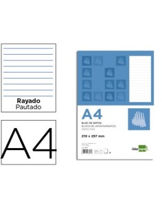 BLOC NOTAS LIDERPAPEL HORIZONTAL A4 80 HOJAS 60G/M2