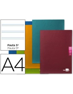 LIBRETA LIDERPAPEL SCRIPTUS A4 48 HOJAS 90G/M2 PAUTA 5a 2.5MM CON MARGEN