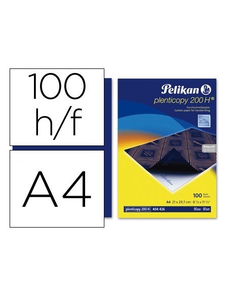 PAPEL CARBON PELIKAN AZUL DIN A4 CAJA DE 100 HOJAS