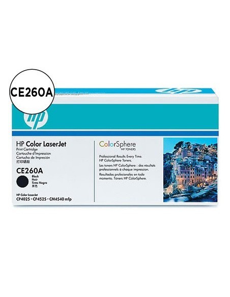 TONER HP COLOR LASERJET CP4025/CP4525 -CE260A- NEGRO 8.500 PAGS