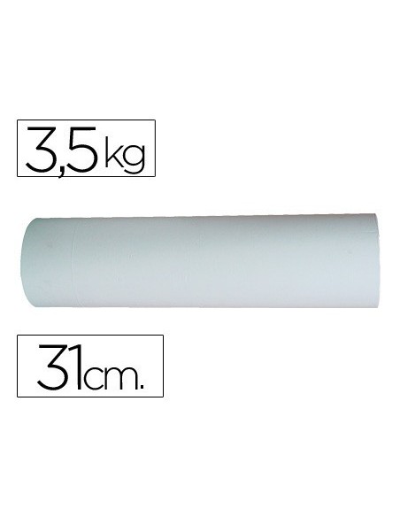 PAPEL BLANCO BOBINA DE 31 CM 3,5 KG