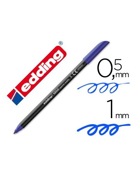 ROTULADOR EDDING PUNTA FIBRA 1200 AZUL N.3 PUNTA REDONDA 0.5 MM