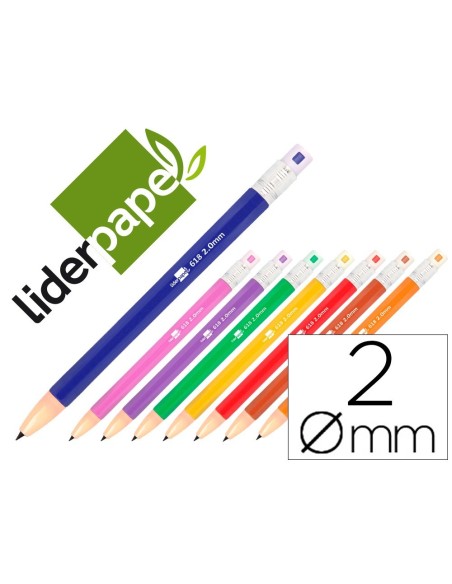 PORTAMINAS LIDERPAPEL 2 MM COLORES SURTIDOS