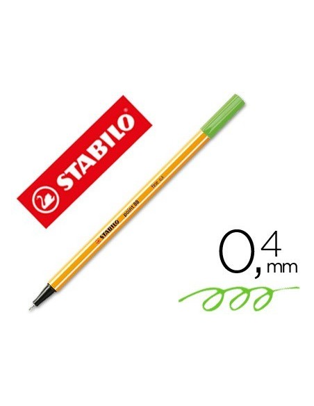 ROTULADOR STABILO PUNTA DE FIBRA POINT 88 VERDE HIELO 0,4 MM
