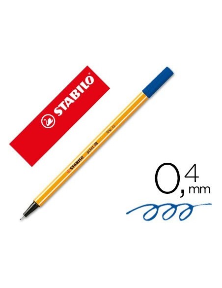 ROTULADOR STABILO PUNTA DE FIBRA POINT 88 AZUL NOCHE 0,4 MM