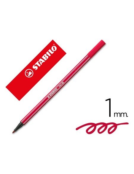 ROTULADOR STABILO ACUARELABLE PEN 68 ROJO OSCURO 1 MM