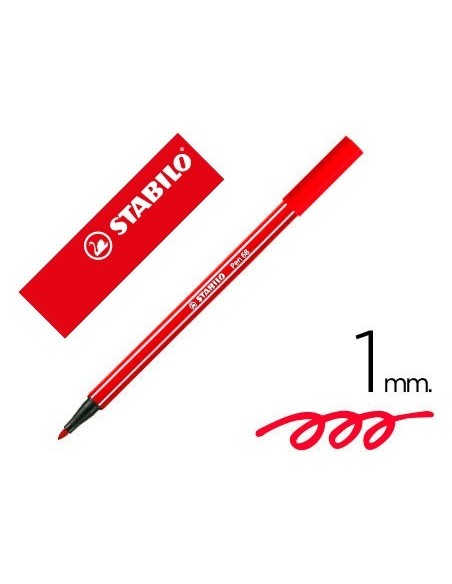ROTULADOR STABILO ACUARELABLE PEN 68 ROJO CARMIN 1 MM