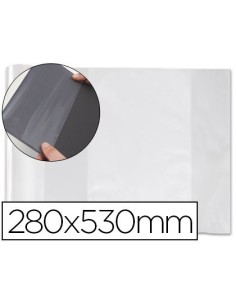 FORRALIBRO PVC CON SOLAPA AJUSTABLE ADHESIVO 280X530 MM