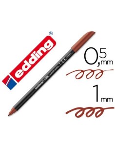 ROTULADOR EDDING PUNTA FIBRA 1200 MARRON N.7 PUNTA REDONDA 0.5 MM