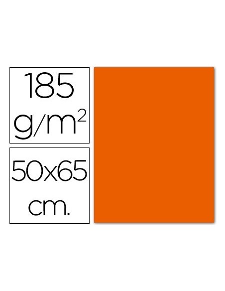 CARTULINA GUARRO MANDARINA 50X65 CM 185 GRS