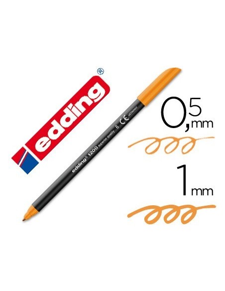 ROTULADOR EDDING PUNTA FIBRA 1200 NARANJA N.6 PUNTA REDONDA 0.5 MM