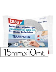 CINTA DOBLE CARA TESA 10 MT X 15MM