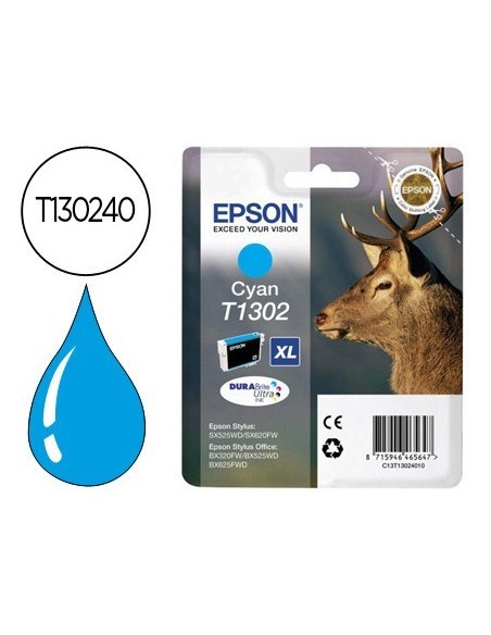 INK-JET EPSON STYLUS T1302 CIAN OFFICE BX320F - EXTRA ALTA CAPACIDAD -