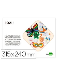 BLOC TRABAJOS MANUALES LIDERPAPEL MULTIPLE PREMIUM 240X315MM 102 HOJAS COLORES SURTIDOS