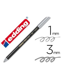 ROTULADOR EDDING PUNTA FIBRA 1200 PLATA N. 54 PUNTA REDONDA 1-3 MM