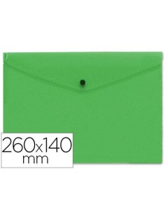 CARPETA LIDERPAPEL DOSSIER BROCHE POLIPROPILENO TAMAÑO SOBRE AMERICANO 260X140MM VERDE TRANSLUCIDO