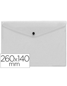 CARPETA LIDERPAPEL DOSSIER BROCHE POLIPROPILENO TAMAÑO SOBRE AMERICANO 260X140MM TRANSPARENTE