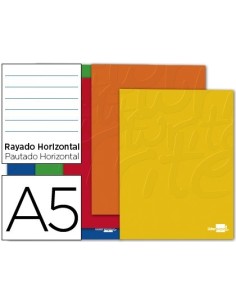 LIBRETA LIDERPAPEL SMART A5 80 HOJAS 60G/M2 HORIZONTAL CON DOBLE MARGEN