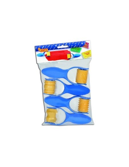 RODILLO JOVI PARA MARCAR Y MODELAR PASTA BOLSA DE 4 UNIDADES SURTIDAS