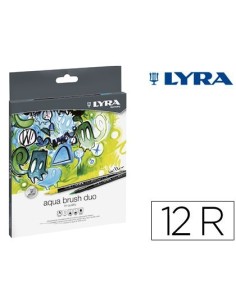 ROTULADOR LYRA AQUA BRUSH DUO CAJA DE 12 COLORES