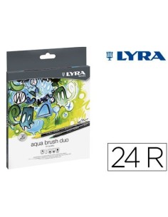 ROTULADOR LYRA AQUA BRUSH DUO CAJA DE 24 COLORES