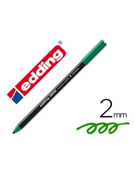 ROTULADOR EDDING PUNTA FIBRA 1300 VERDE PUNTA REDONDA 2 MM