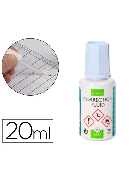 CORRECTOR Q-CONNECT APLICADOR PINCEL FRASCO 20 ML