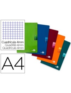 LIBRETA LIDERPAPEL SCRIPTUS A4 48 HOJAS 90G/M2 CUADRO 4MM CON MARGEN