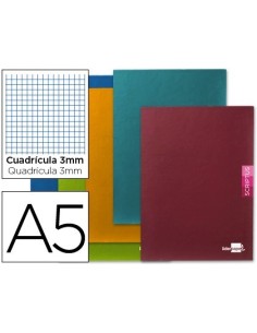 LIBRETA LIDERPAPEL SCRIPTUS A5 PLUS 48 HOJ. 90G/M2 CUADRO 3MMCON MARGEN