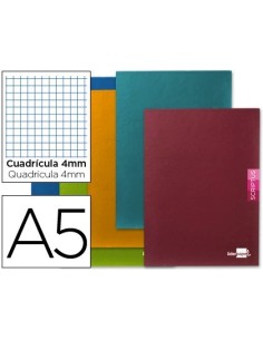 LIBRETA LIDERPAPEL SCRIPTUS A5 PLUS 48 HOJ.90G/M2 CUADRO 4MM CON MARGEN