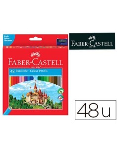 LAPICES DE COLORES FABER-CASTELL C/48 COLORES HEXAGONAL MADERA REFORESTADA